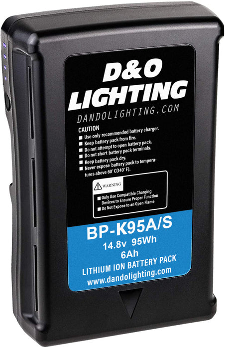 D&O Lighting K Series 95Wh Battery Front View