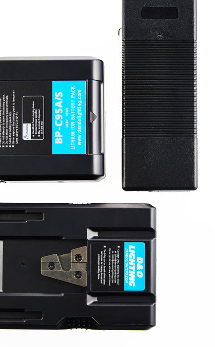 Two 95Wh V Mount Batteries & D Tap Charger Bundle